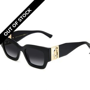 Jimmy Choo Nenas 3D Logo Acetate Rectangle Sunglasses